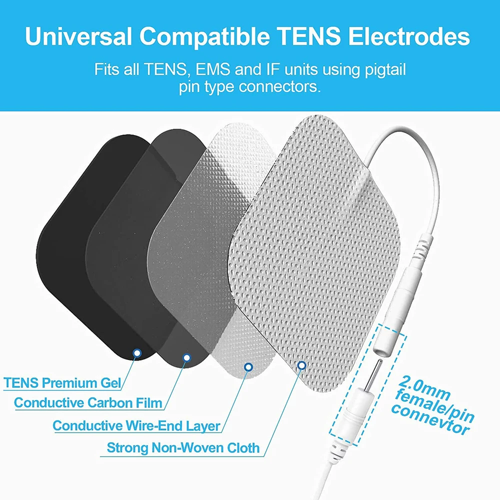 Physiotherapy Tens Electrode ​Pads Conductive Gel Therapeutic Pulse Pressure Electrical Compex Muscle Stimulator Massage Patches 2