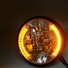 Сигнал поворота для мотоцикла Фара ABS легкая установка профессиональная безопасная галогенная лампа Ночная мото ближнего света Светодиодная круглая фара