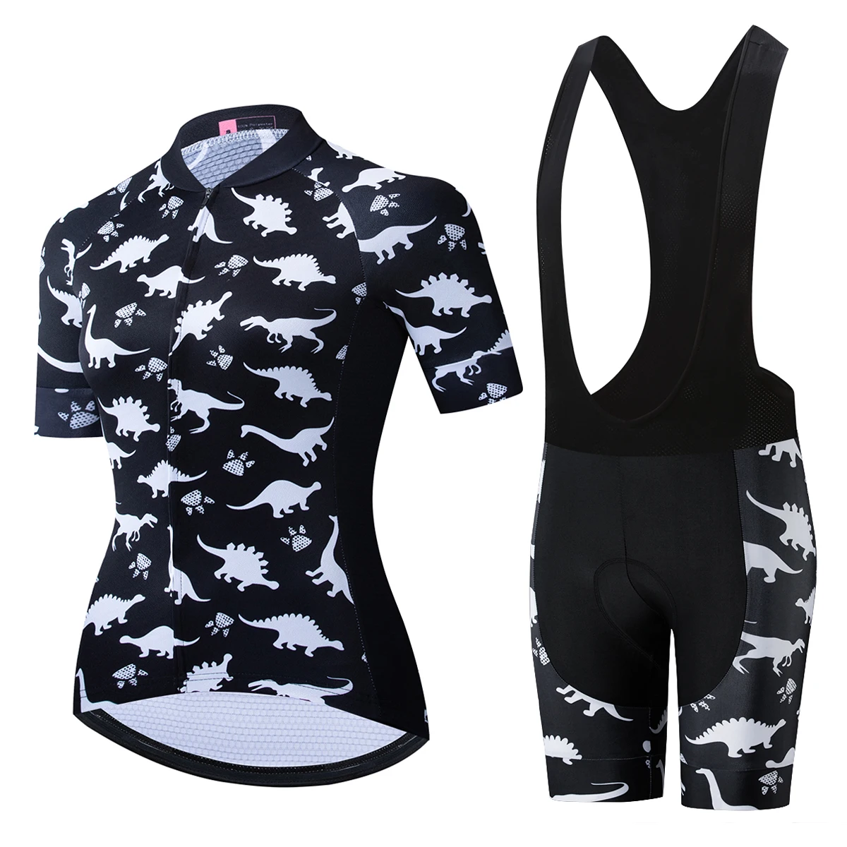 Camisa ciclismo mujer Лето dinosa короткий рукав Велоспорт Джерси Женская велосипедная одежда черная Camisa ciclismo verano maillot