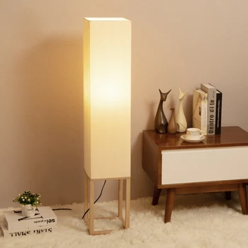 

wood floor lamp Japan style E27 floor lamp hard wood fabric shade good style modern design hotel project lighting