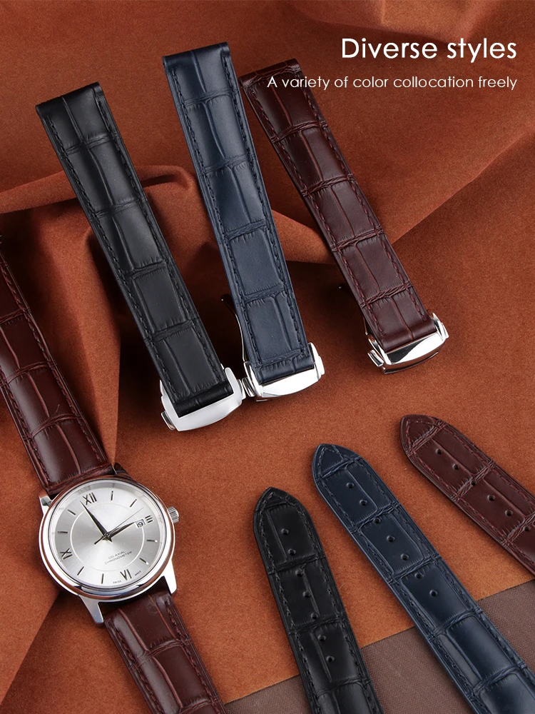 Ремешок из натуральной телячьей кожи для часов Omega Watch классический деловой