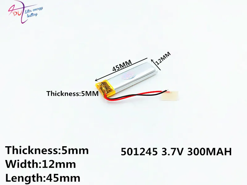 10psc Регистраторы полимерный аккумулятор bluetooth-гарнитуры 051245 501245 501045 5*12 46 мм 300 мАч