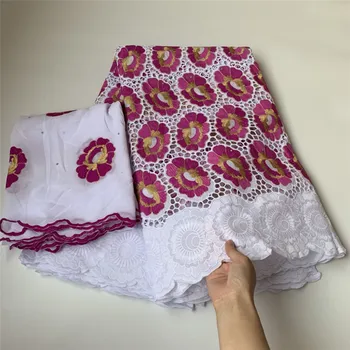 

White swiss voile cotton lace fabric 2020 african swiss voile lace In switzerland high quality french lace fabric 7yards