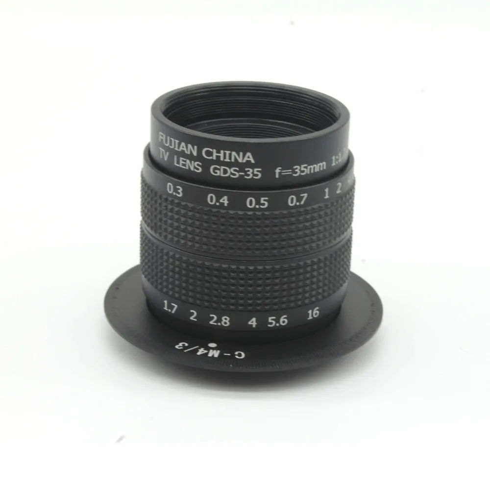 Fujian 35 мм f/1 7 видеонаблюдения Камера объектив для M4/3 / MFT крепление & адаптер