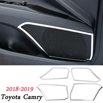 

For Toyota Camry 70 XV70 8th 2018 2019 Interior Door Stereo Speaker Ring Cover Speaker Trim Sticker