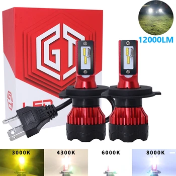 

K5 ZES Chips H4 LED H7 3000K 4300K 6000K 8000K Lamp For Car Headlights H11 H8 9006 HB4 9005 HB3 Bulbs Mini Size Auto Fog Light