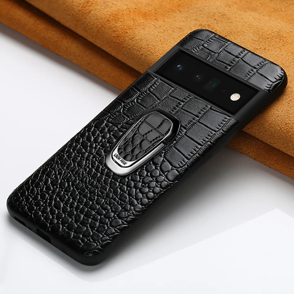 

Genuine Cowhide Leather Phone Case For Google Pixel 7 6 Pro 8 7A 6A 5 Pixel 4 4A 5A Luxury Magnetic Kickstand Back cover bumper