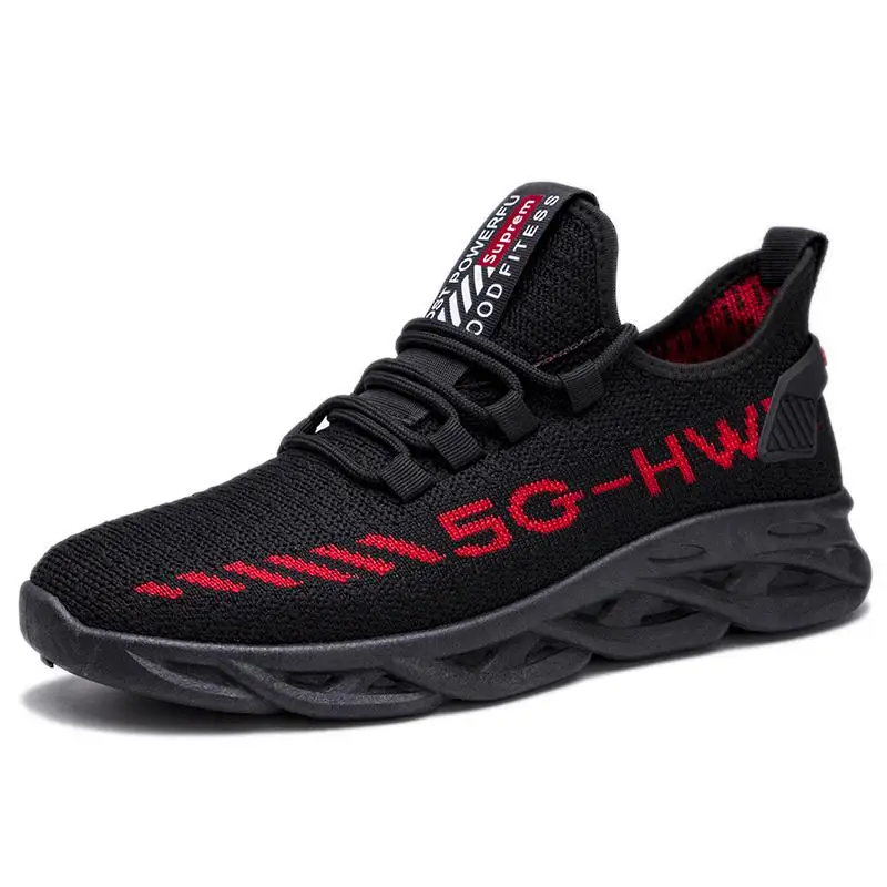 Обувь; мужские кроссовки; сезон лето; Zapatillas Deportivas Hombre; модная дышащая повседневная обувь; Sapato Masculino Krasovki - Цвет: Красный