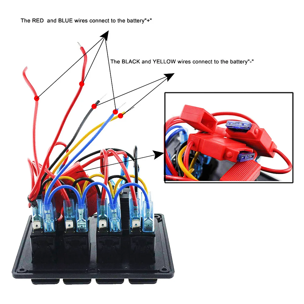 IZTOSS 12 V-24 V DC 4 Gang красный светодиод Переключатель Панель с Мощность резьбой раструбного соединения для USB для морской лодки для автомобиля, водонепронициаемый