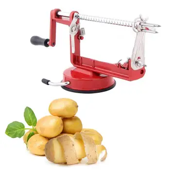 

Kitchen Tools 3 in 1 Steel Fruit Potato Apple Machine Peeler Corer Slinky Slicer Cutter Home Hand-cranked Clipping Potato Peeler