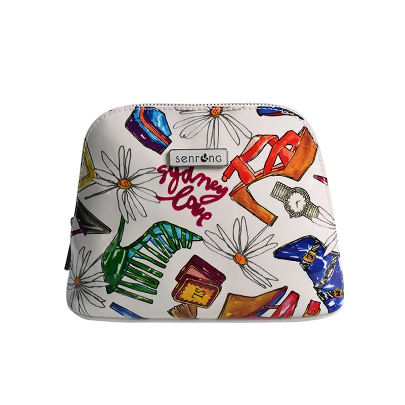 

Cartoon Cosmetic Bag/Multi-Purpose Storgage Bag/Embroidered with Colour Printing Pu Pink Cosmetic Bag Colour Printing Fashion Cu