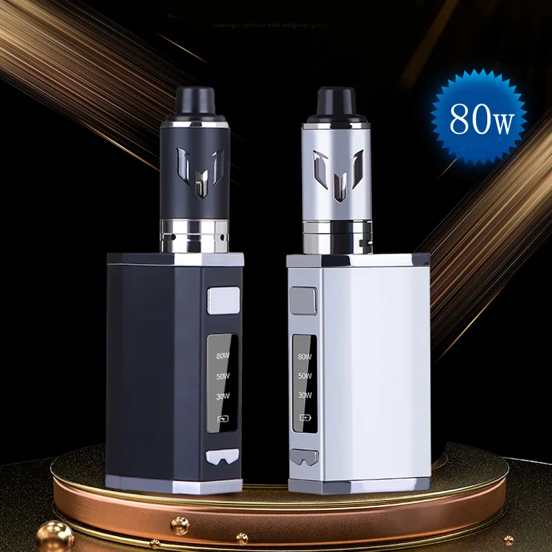 

2019 NEW 80w liquid electronic cigarette 3ml 2500mah led vaporizer 80w e cigarettes vape pen box mod kit vs shisha hookah vaper