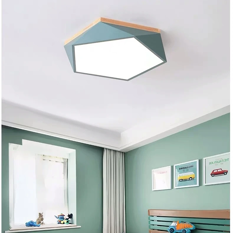 Простые потолочные светильники в скандинавском стиле, современный потолочный светильник для спальни, гостиной, освещение для детской комнаты, Кухонные светильники - Цвет корпуса: Green