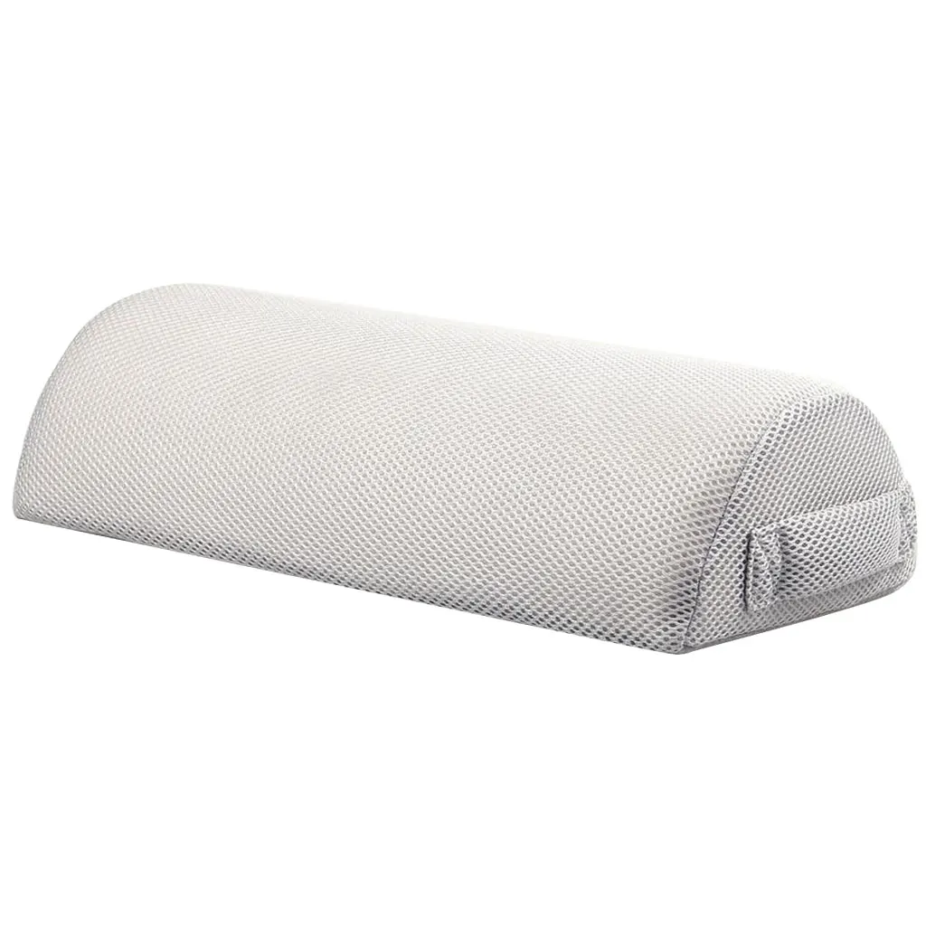 Memory Foam Footrest Cushion Half Moon Half Cylinder Bolster Under Desk Ergonomic Pillow for Office Travel Plane