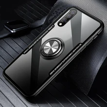 Роскошный магнитный металлический автомобильный держатель с кольцом, чехол, чехол для samsung galaxy A50 A70, силиконовый прозрачный противоударный чехол