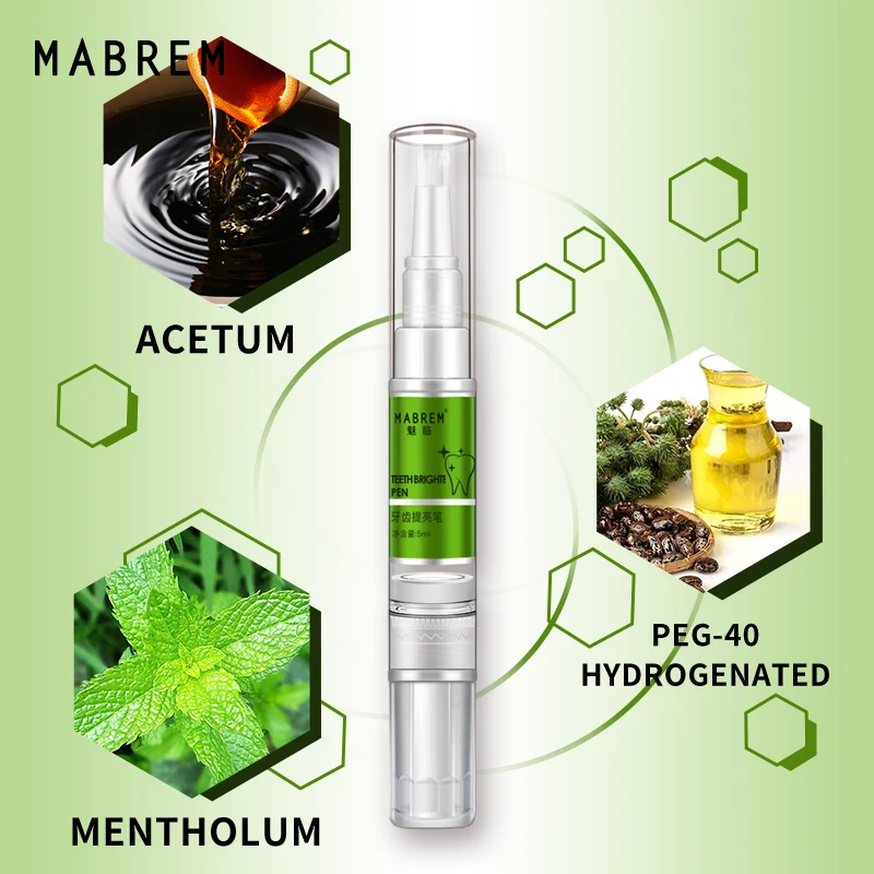 2PCS MABREM Teeth Whitening Pen White Teeth Cleaning Serum Oral Hygiene Essence Remove Plaque Stains Dental Bleaching Cleaning
