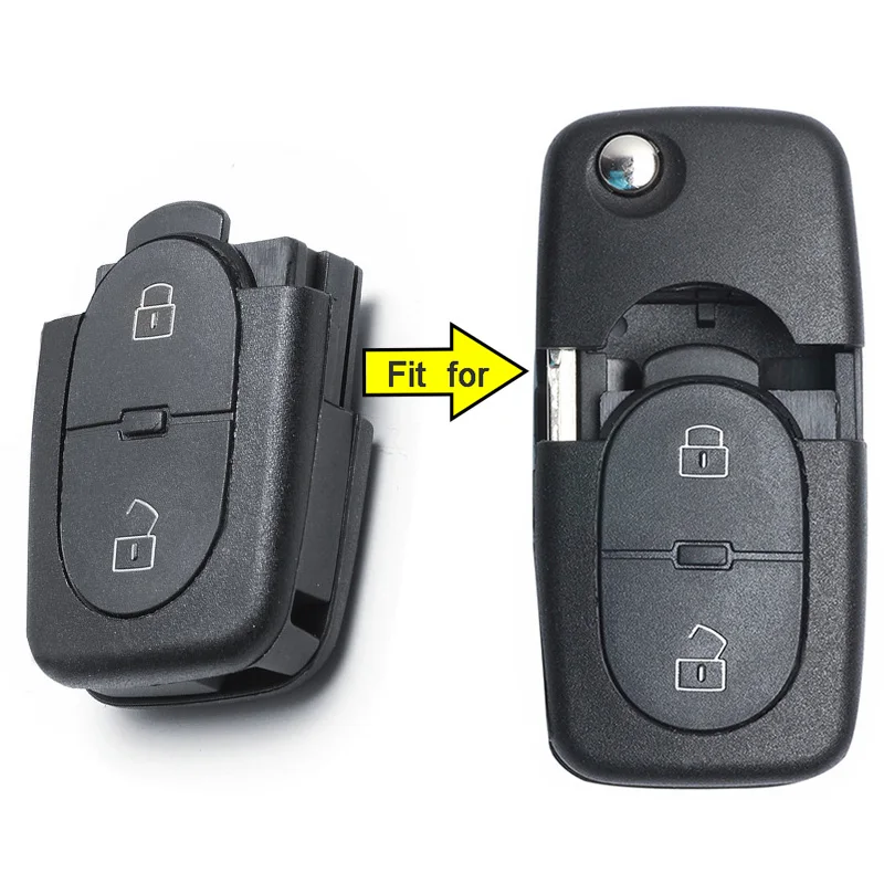 Keyecu Замена дистанционного брелок для RS6 A3 A4 A6 Quattro 1997 1998 1999 2000 2001 ключи, артикулы: 4D0 837 231 R