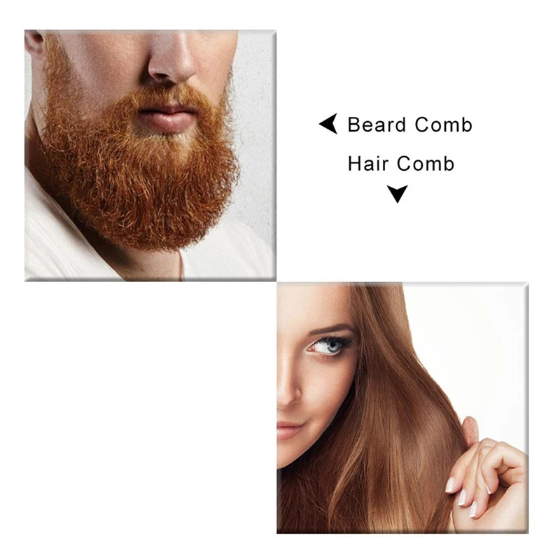 High Quality Boar Hair Beard Mustache Wooden Brush Men Multifunctional Male Body Brush Shoes Brush Hair Styling Accessories 1PC