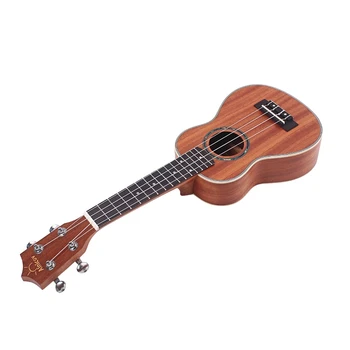 

21 Inches Ukelele Ukulele Hawaiian Guitar Sapele Aquila Rosewood Fretboard Bridge Soprano Stringed Instrument 4 String