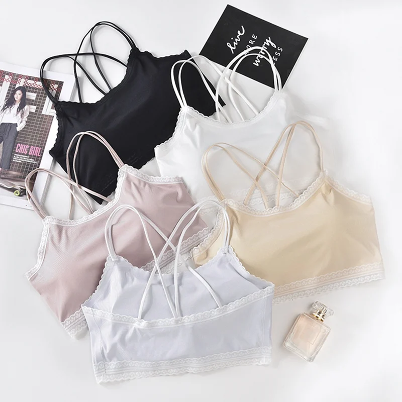 Бесшовный топ-труба beauty Back, обернутый грудью, женский топ на бретелях