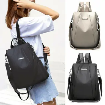 

Women Waterproof Oxford Cloth Travel Backpack Nylon Anti-theft Double Shoulder