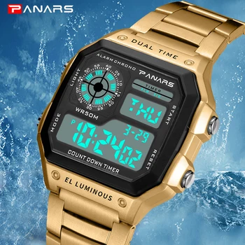 

Business Men Watches Waterproof Sport Watch Stainless Steel Digital Wristwatches Clock Relogio Masculino Erkek Kol Saati reloj