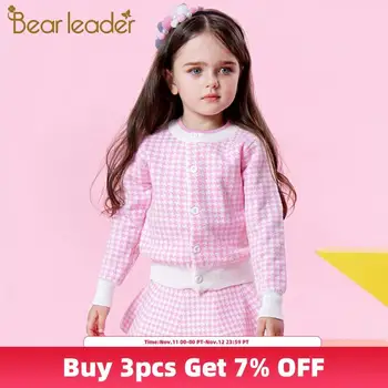 

Bear Leader Girls Clothing Sets 2020 Fashion Girls Clothes Long Sleeve Pink Plaid Design+Plaid Skirts 2Pcs Kids Clothing Sets