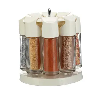 

1PC Rotary Spice Jar Glass Creative Salt Jar for Kitchen Home Daily Use