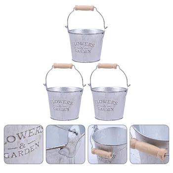 

3pcs Flower Bucket Sturdy Plant Vase Flower Container for Balcony Garden