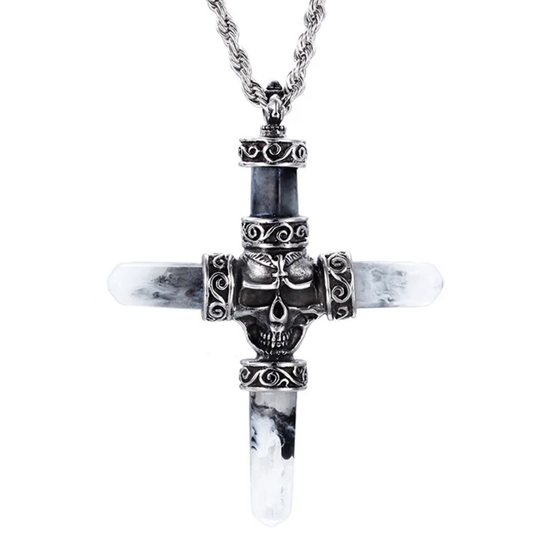 

Stainless Steel Cross Skull Creative Men's Money Chain Pendant Fashion Men's Punk Pendant Gift