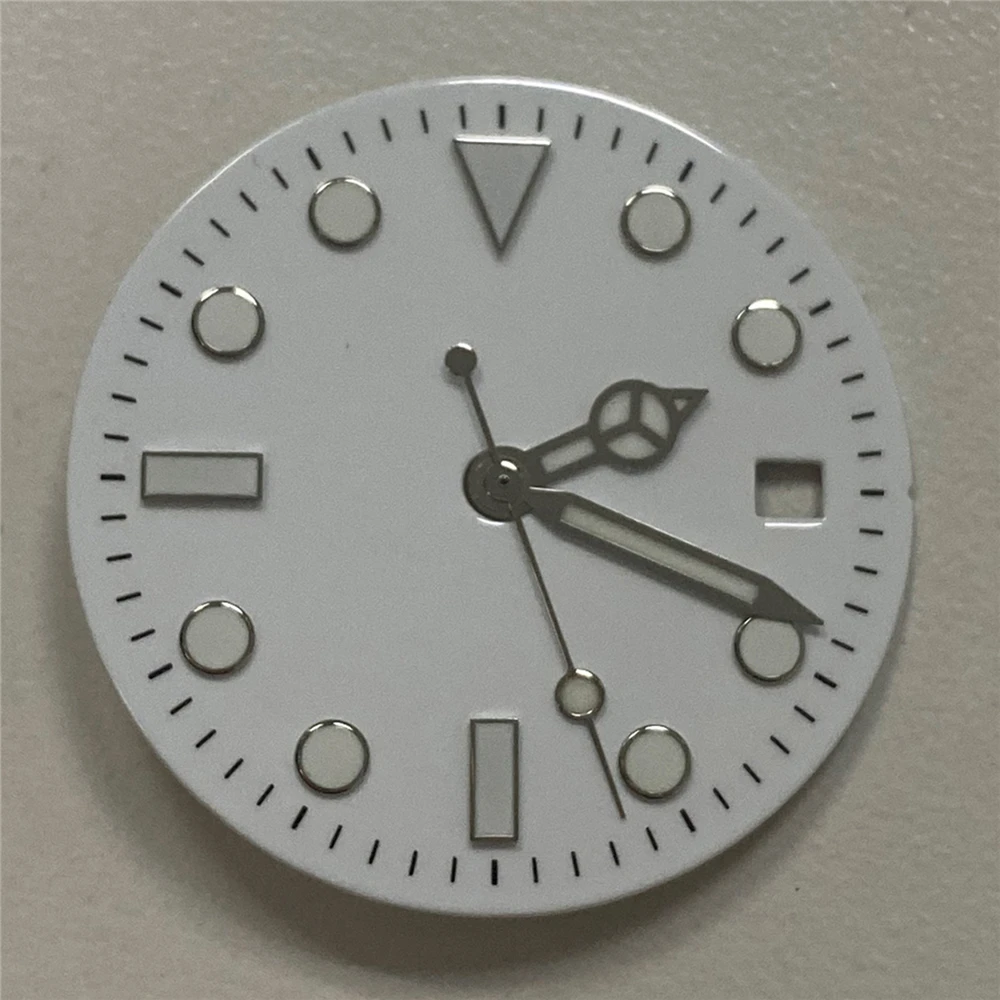 Blue Luminous Watch Dial + Hands 29mm For Miyota 8215 821A Replacement Dials Watch Pointers for Mingzhu 2813 3804 Movement