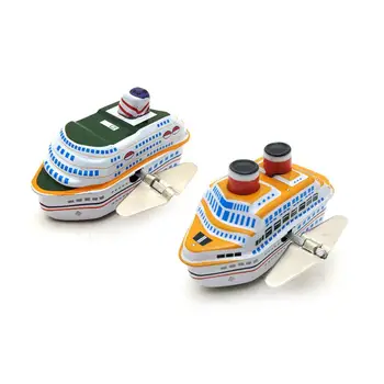 

Kuulee Simulate Iron Clockwork Cruise Ship Mini Pleasure Boat Kid's Toy Collection Decoration Gift