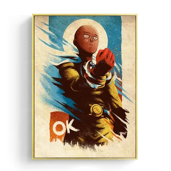 

One Punch Man Home Decoration Animation Painting Wall HD Print Modern Poster Canvas Cuadros Modular Picture For Gift