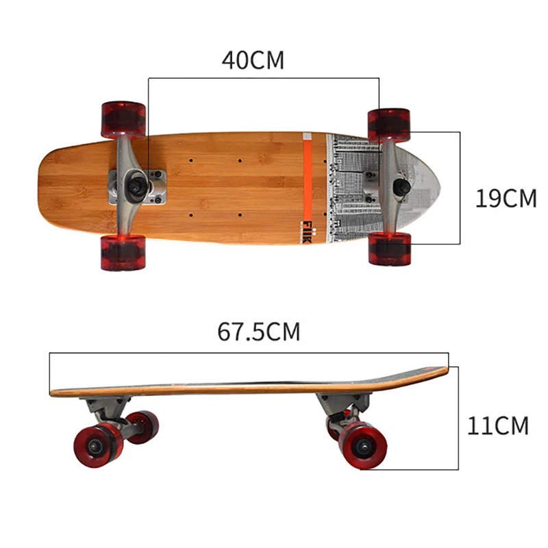 instinct wijn Moeras 68x11x25cm Mini Cruiser Board Quality Wood Skateboard Bamboo Aluminium  Alloy Skateboards Retro Peny Skate Board Street Longboard - Skate Board &  Accessories - AliExpress