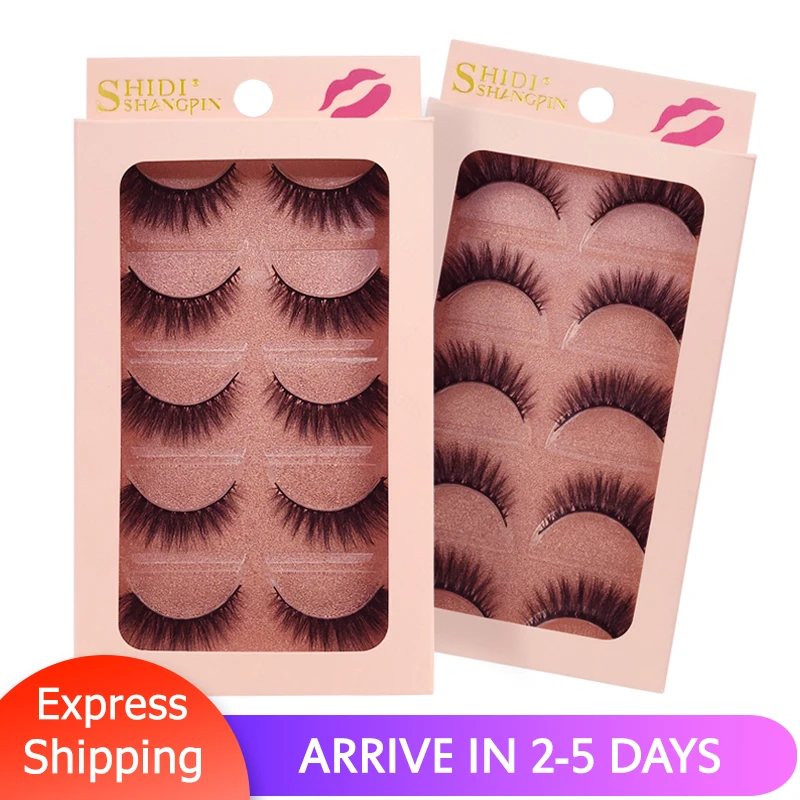 

5 pairs 3d mink eyelashes volume lashes makeup false eyelashes cruel-free mink lashes natural long fake lashes eyelash extension