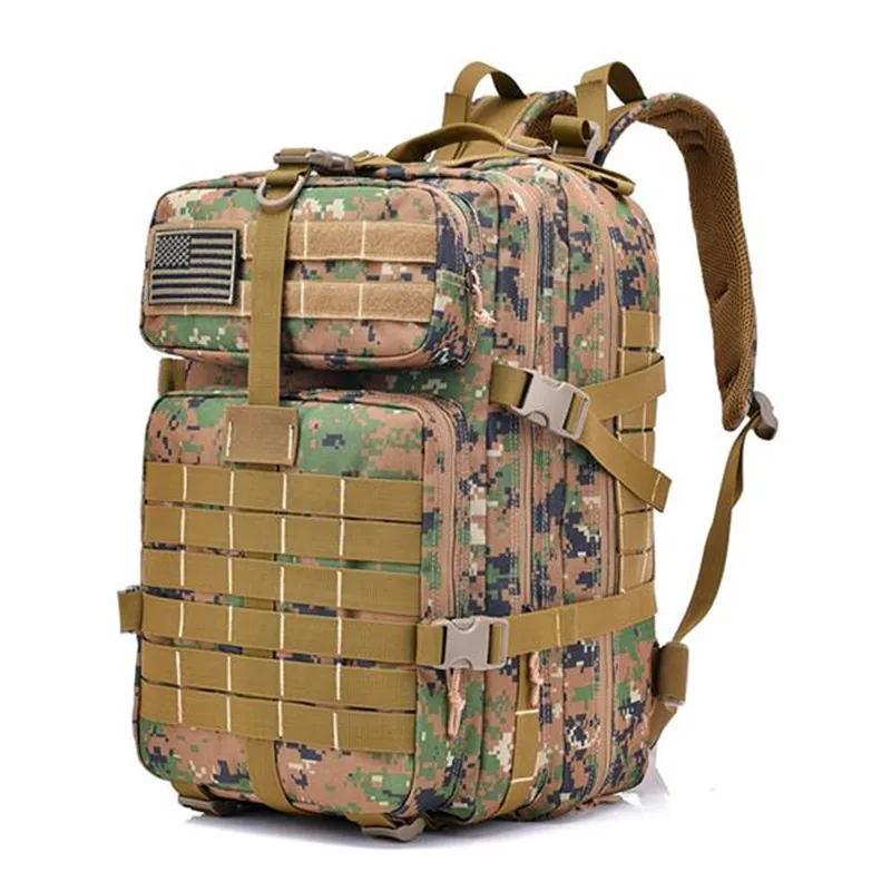 

900D Military Outdoor Tactical Backpack Mountaineering Backpack Large Camping Bag With Hook-and-loop Fastener 40L