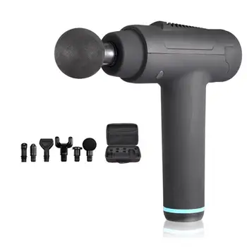 

30 Files Lcd Touch Screen Fascia Gun 6 Heads Massage Gun Deep Tissue Percussion Massager Muscle Relaxation Body Slimming Unisex