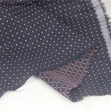 Хлопок окрашенная пряжа Sashiko Вышивка Стиль черный Добби крест ткани для DIY Летняя мода одежда Топ рубашка платье ручная работа