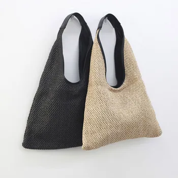 

Fashion Rattan Women Shoulder Bags Wicker Woven Straw Bag Designer Handbags Large Capacity Tote Casaul Female Summer Beach Purse