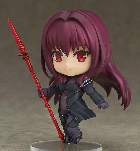 Fate/Grand Order Nendoroid Lancer Scathach 743# Q Ver ПВХ Аниме Фигурка модель милый мини-лицо сменные игрушки Brinquedos