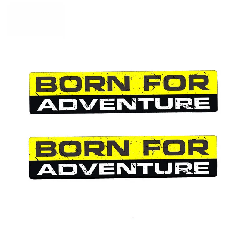 

2 X Personality Born for Adventure Funny Body Car Sticker Pvc Creative Decal,15cm*3cm