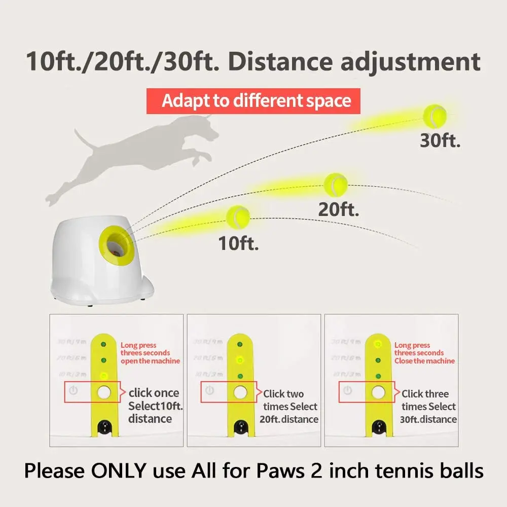 AFP Automatic Ball Launcher Dog Ball Thrower Machine Hyper Fetch Tennis Ball Maxi 