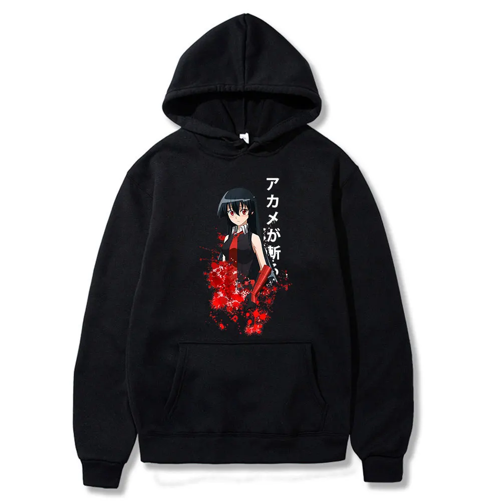 Horror Japan Anime Akame Ga Kill Hoodies Fashion Cartoon Kawaii Girl New Couple Clothes Harajuku Winter Loose Women