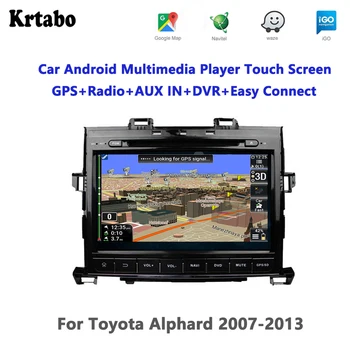 

Krtabo smart car navigation reversing image control screen one machine recorder support DVD For Toyota Alphard 2007-2013