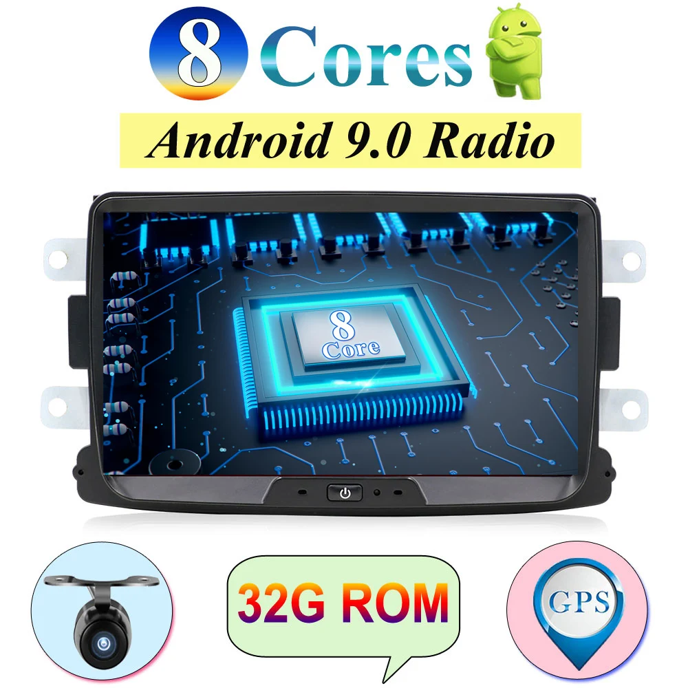 

1 Din Car Multimedia player Android 9 Automotivo radio For Dacia Sandero Duster Fit For Renault Captur Lada Xray 2 Logan