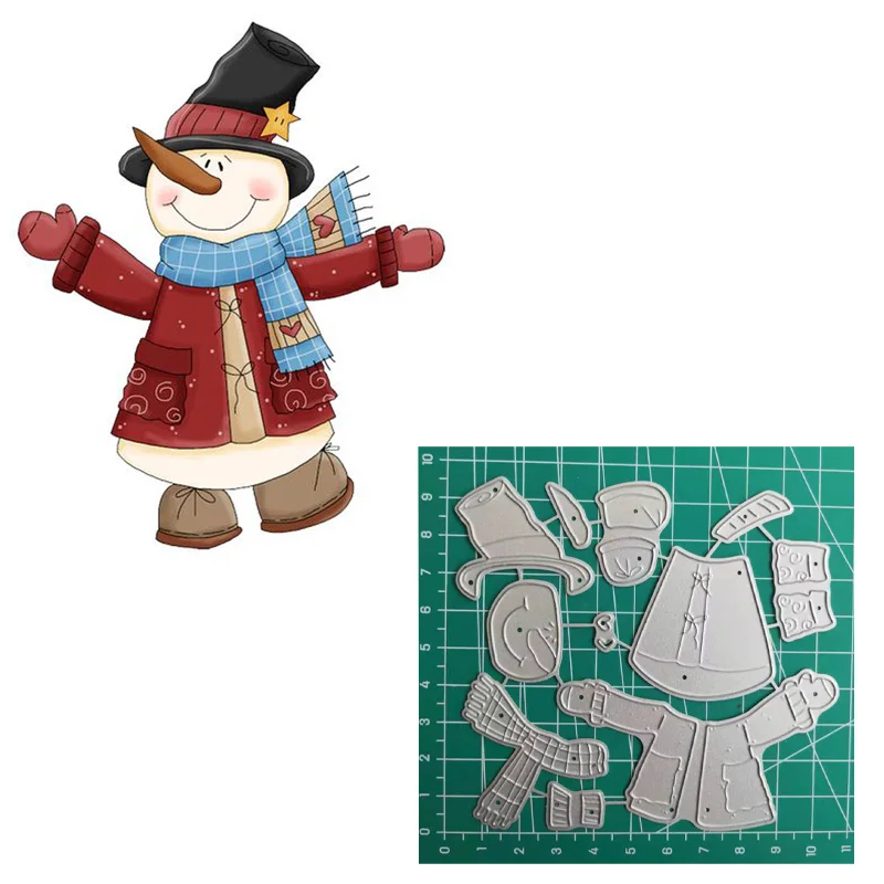 Снеговик рождественские Вырубные штампы винтажный альбом для зарисовок альбом Вырубные принадлежности для изготовления открыток