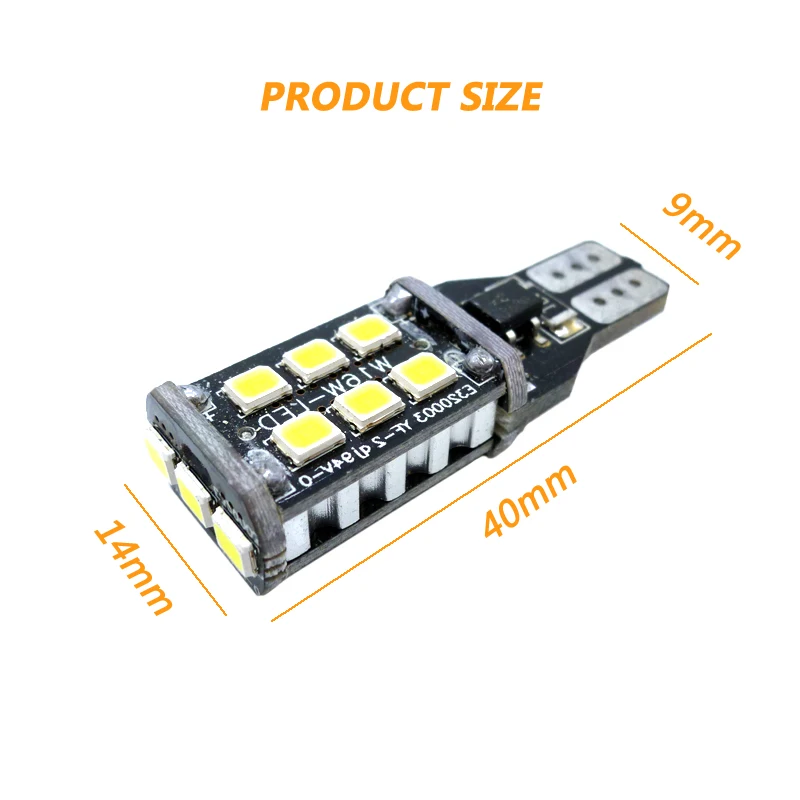 2 шт. T15 W16W 921 912 супер яркий 2835 SMD СВЕТОДИОДНЫЙ CANBUS без ошибок OBC автомобильный резервный фонарь лампа Хвостовая лампа ксеноновая белая