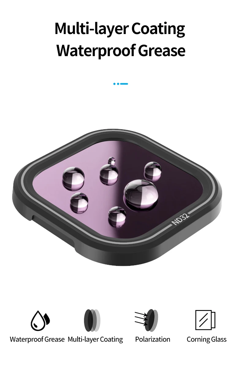 Telesin-conjunto de filtros polarizados para câmera fotográfica,