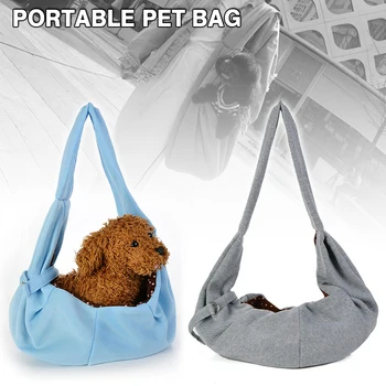 

1pc Pet Carrier Bag Dog Cat Carrier Comfort Travel Tote Shoulder Bag Sling Backpack Gray/ Blue For Pet Supplies