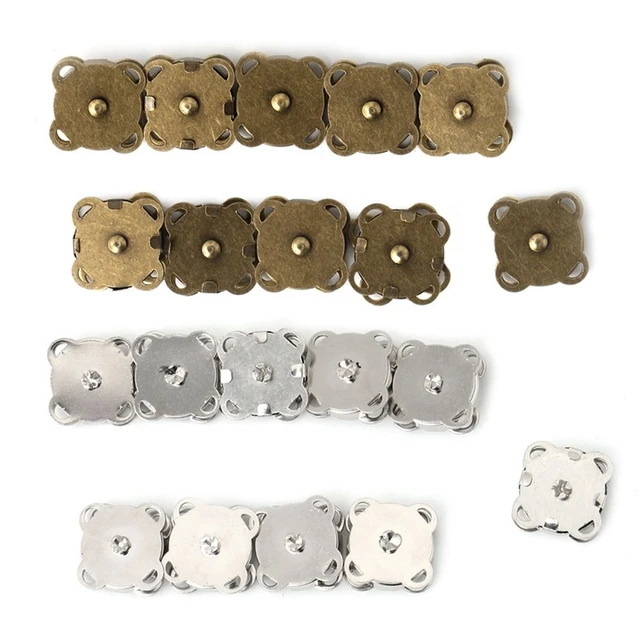 5 Pcs 10/14/ 18mm Magnetic Snaps Purse handbag Clasp Closures Metal Button  DIY Bag Craft